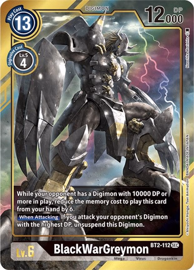 BlackWarGreymon (Alternate Art) trading card